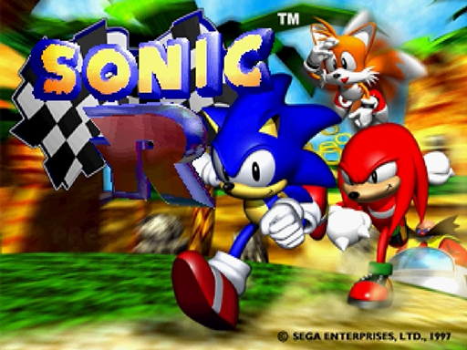 Sonic R title screen for Sega Saturn